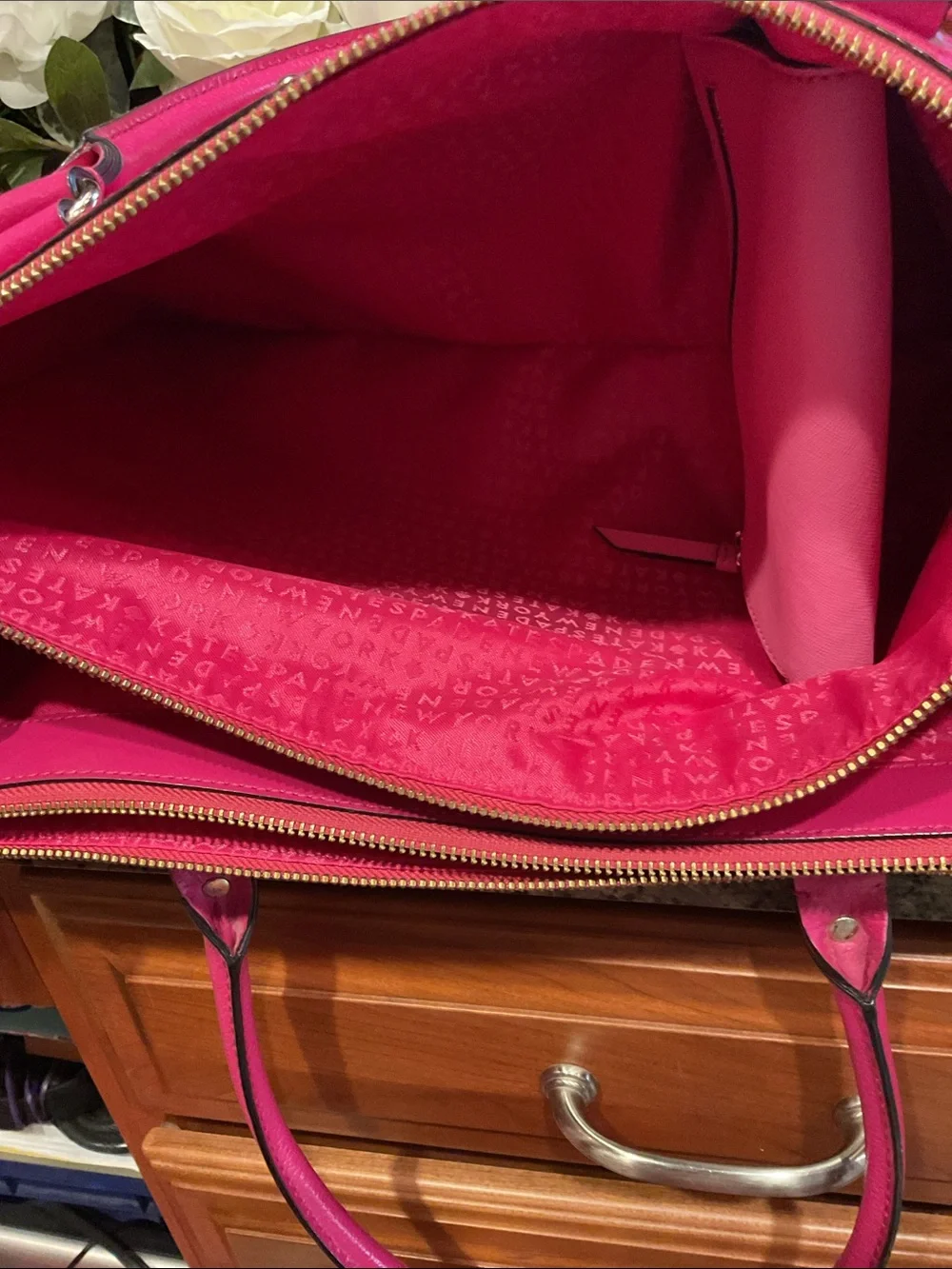 kate spade Hot Pink Leather Satchel Tote